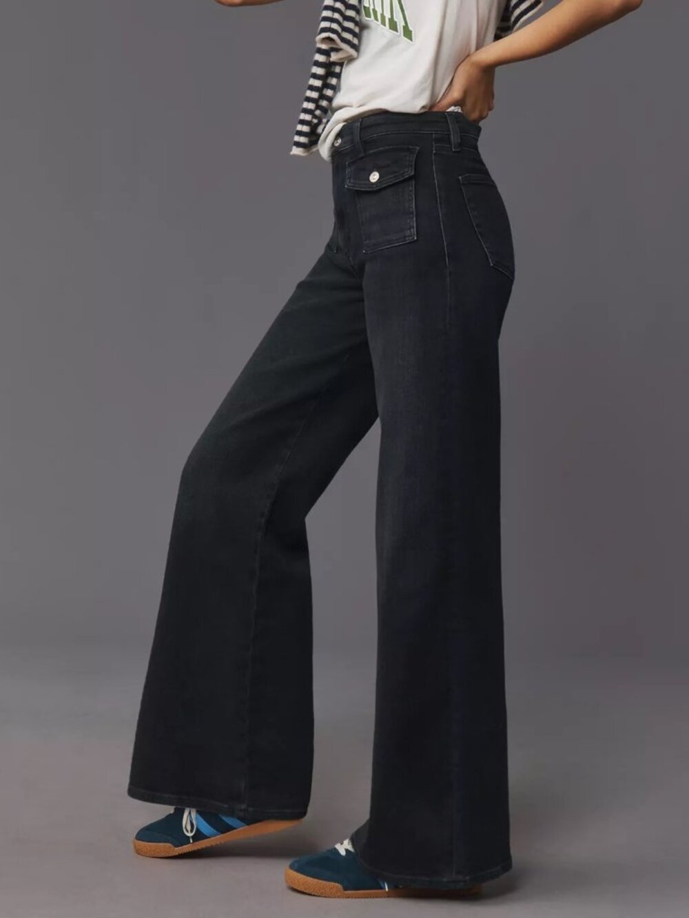 NWOT $288 CITIZENS OF HUMANITY RAVEN PATCH POCKET DENIM JEANS IN BLACK SIZE W27